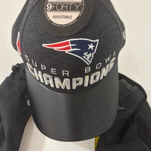 New England Patriots SuperBowl LI Championship New Era 9FORTY Black and Gray Cap